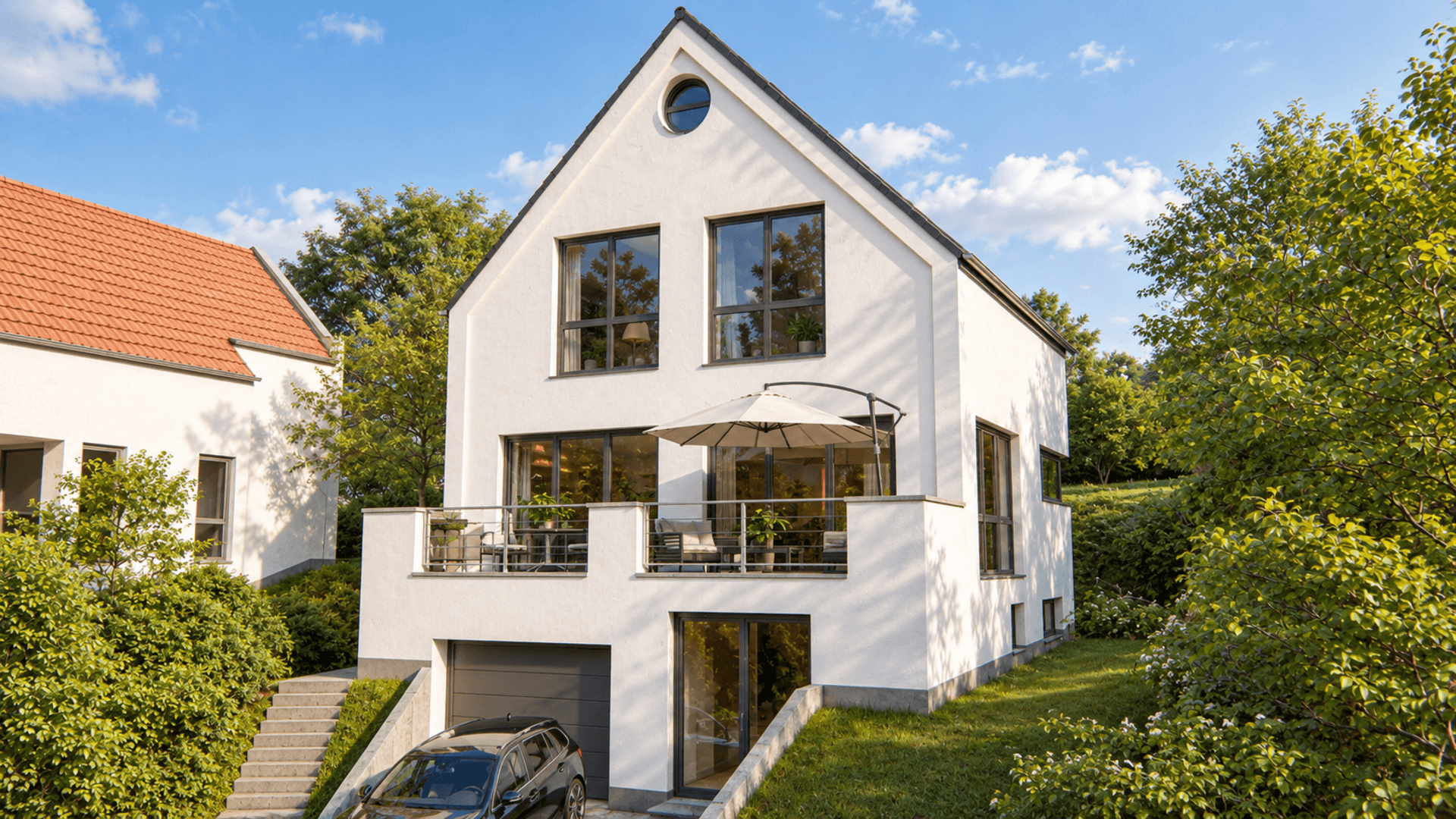 Hochkarätige Stadtvilla über drei Ebenen